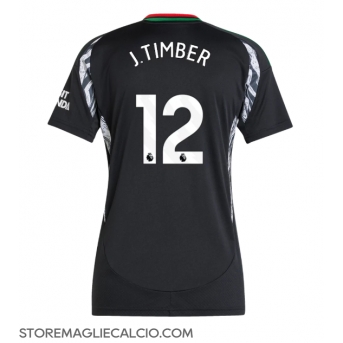 Arsenal Jurrien Timber #12 Maglia Gara Trasferta Repliche 2024-25 Donna